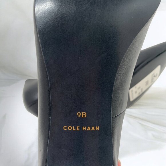 Cole Haan Women's Go-To Park Pumps Black Leather 3" Heel Sz 9 - Picture 3 of 12